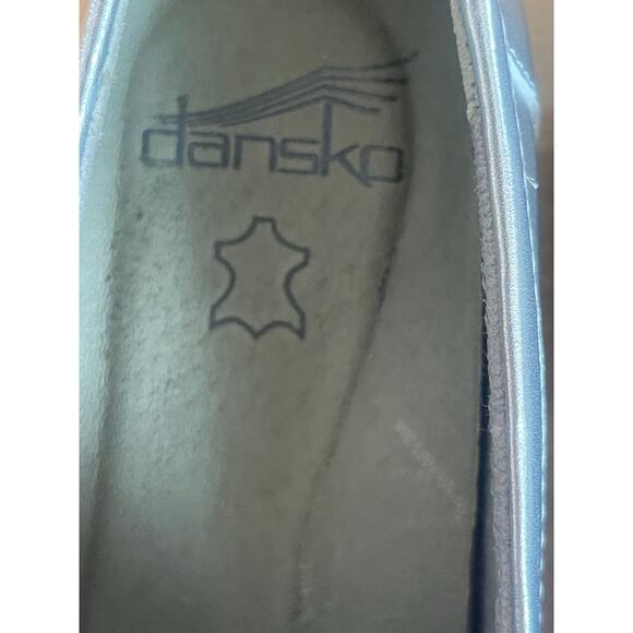 Dansko Danica Silver Leather Slip On Chunky Penny Loafer Size 6/36 - Picture 6 of 11